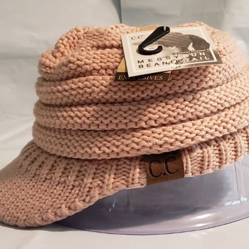 Indi Pink Knit Tail Hat